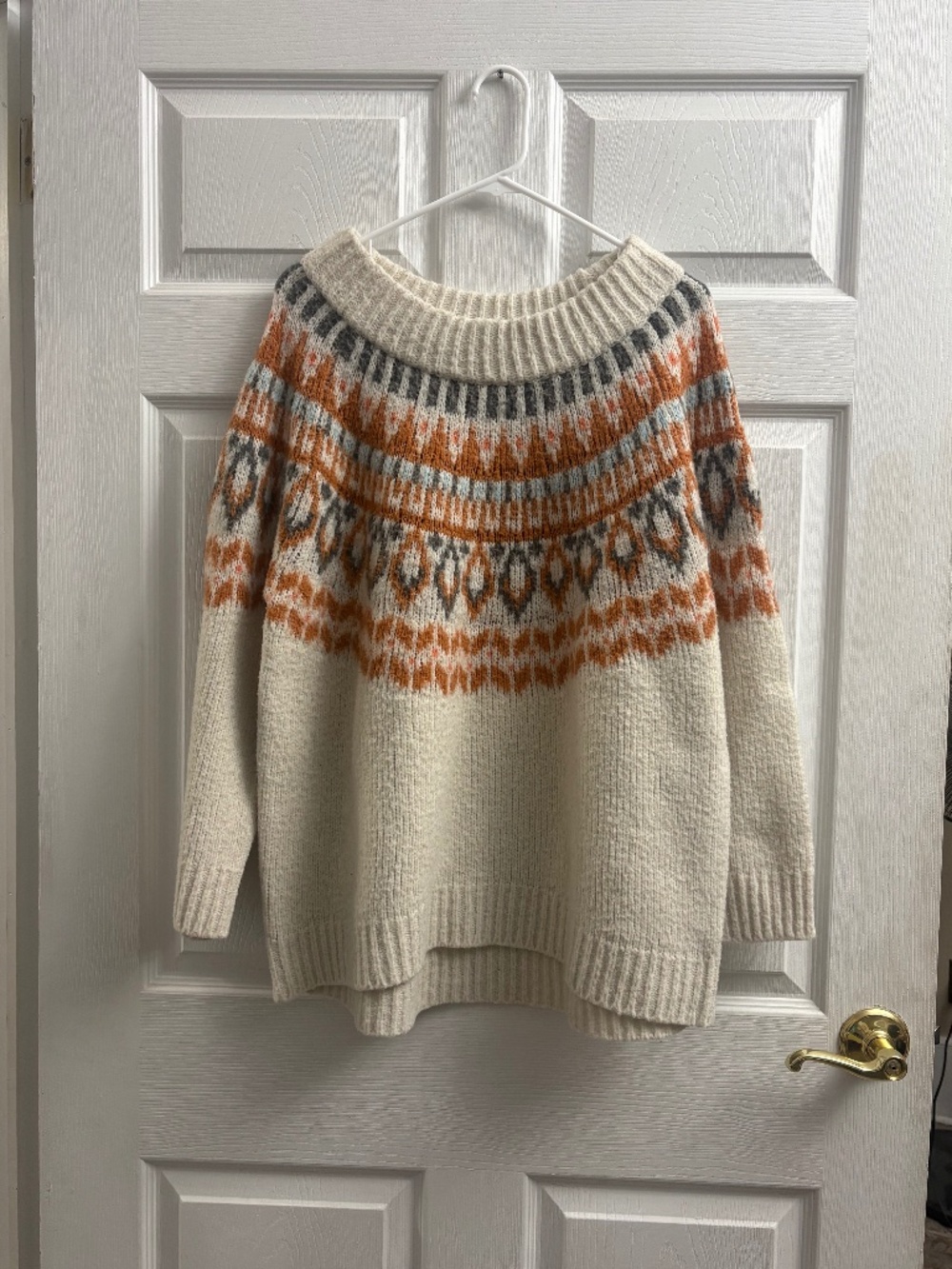 Women's Aerie Fair Isle Chunky Oversized Long Sleeve Sweater